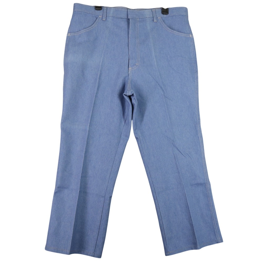 Vintage 80s Montgomery Ward Pants Men 38x26 Light Wash Stretch Western Workwear